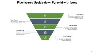 Upside down pyramid infographic success hierarchy customers leadership management monitoring