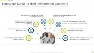 Upskill training to foster employee performance eight steps model to high performance coaching