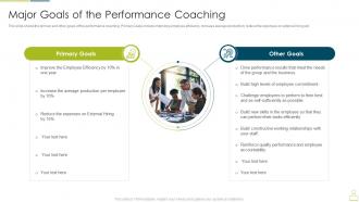 Upskill training to foster employee performance major goals of the performance coaching