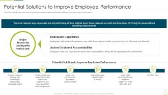 Upskill training to foster employee performance potential solutions to improve employee