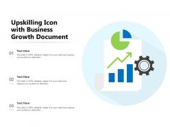 Upskilling icon with business growth document