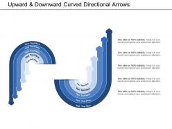 Upward and downward curved directional arrows