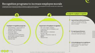 Upward Communication To Increase Employee Recognition Programs To Increase Employee Morale