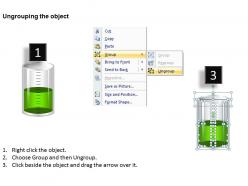 Upward Level Cylinders Glass Beakers Measuring With Liquid Half Filled Powerpoint Diagram Templates Graphics 712