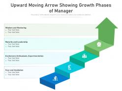 Upward moving arrow showing growth phases of manager