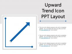 Upward trend icon ppt layout