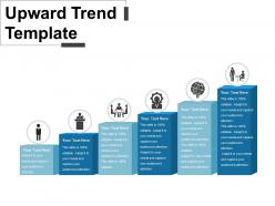 Upward trend template powerpoint shapes