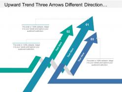 Upward Trend Three Arrows Different Direction With Text Holders