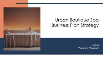 Urban Boutique Spa Business Plan Strategy PPT Outline AT