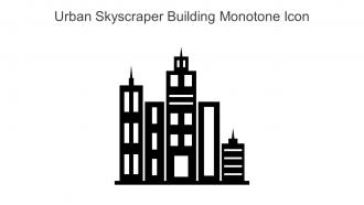 Urban Skyscraper Building Monotone Icon In Powerpoint Pptx Png And Editable Eps Format