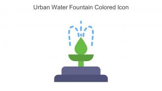 Urban Water Fountain Colored Icon In Powerpoint Pptx Png And Editable Eps Format