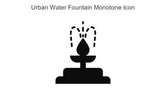 Urban Water Fountain Monotone Icon In Powerpoint Pptx Png And Editable Eps Format