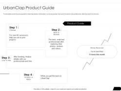 Urbanclap product guide urbanclap investor funding elevator ppt styles vector