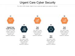 Urgent care cyber security ppt powerpoint presentation portfolio elements cpb