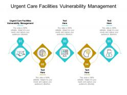Urgent care facilities vulnerability management ppt powerpoint presentation icon graphics pictures cpb