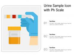 Urine sample icon with ph scale