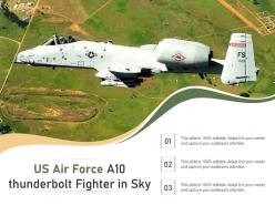 Us air force a10 thunderbolt fighter in sky