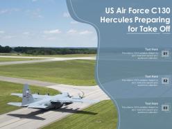 Us air force c130 hercules preparing for take off