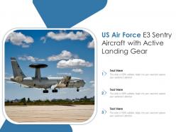 Us air force e3 sentry aircraft with active landing gear