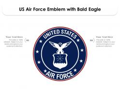 Us air force emblem with bald eagle