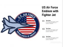 Us air force emblem with fighter jet