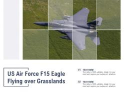 Us air force f15 eagle flying over grasslands