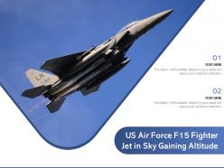 Us air force f15 fighter jet in sky gaining altitude