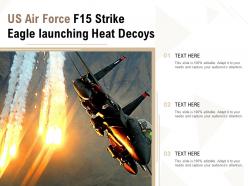 Us air force f15 strike eagle launching heat decoys