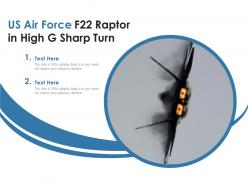 Us air force f22 raptor in high g sharp turn