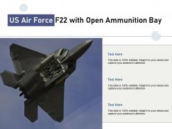 Us air force f22 with open ammunition bay