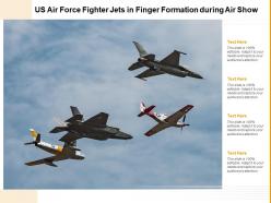 Us air force fighter jets in finger formation during air show