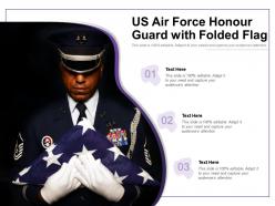 Us air force honour guard with folded flag