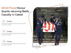 Us air force honour guards returning battle casualty in casket
