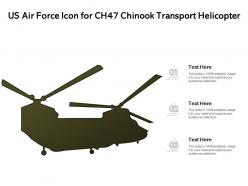 Us air force icon for ch47 chinook transport helicopter