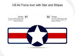 Us air force icon with star and stripes