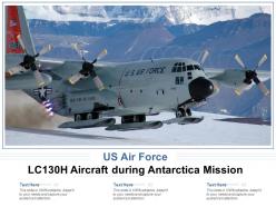 Us air force lc130h aircraft during antarctica mission