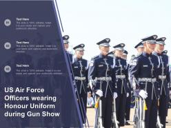 Us air force officers wearing honour uniform during gun show
