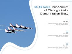 Us air force thunderbirds at chicago aerial demonstration show
