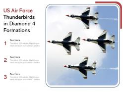 Us air force thunderbirds in diamond 4 formations