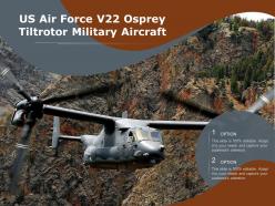 Us air force v22 osprey tiltrotor military aircraft