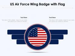 Us air force wing badge with flag
