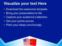 Us and china trade symbol powerpoint templates ppt backgrounds for slides 0213