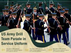 Us army drill team parade in service uniform