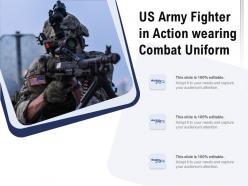 Us army fighter in action wearing combat uniform