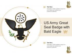 Us army great seal badge with bald eagle