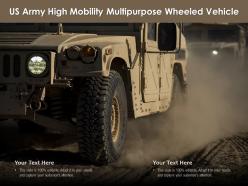 Us army high mobility multipurpose wheeled vehicle