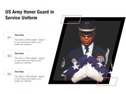 Us army honor guard in service uniform