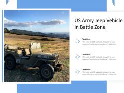 Us army jeep vehicle in battle zone