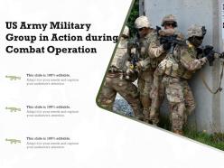 Us army military group in action during combat operation