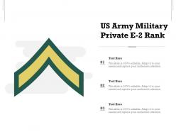Us army military private e 2 rank